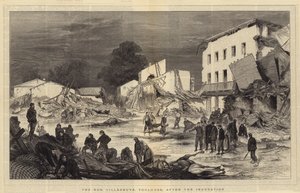 淹没后，图卢兹的Rue Villeneuve